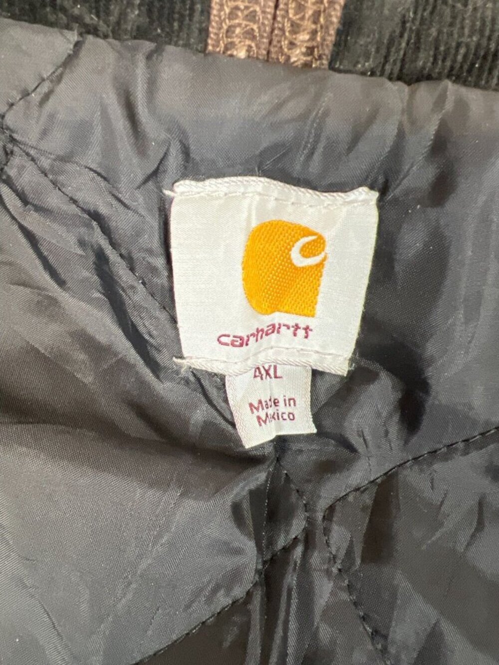 Carhartt Men 4XL Regular C26 DKB Arctic Traditional Coat Duck Canvas Brown Quilt - Picture 3 of 10